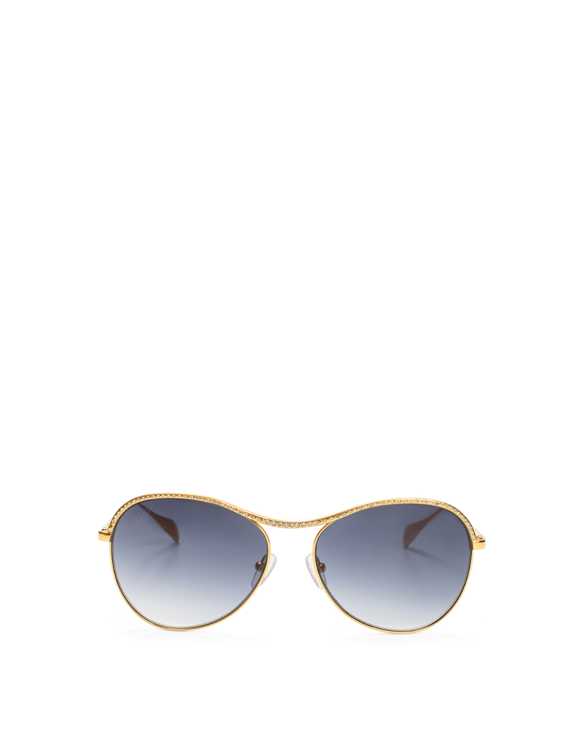 Glittering gold round-frame sunglasses | Sunglasses, Ricercabili, Accessories | Genny