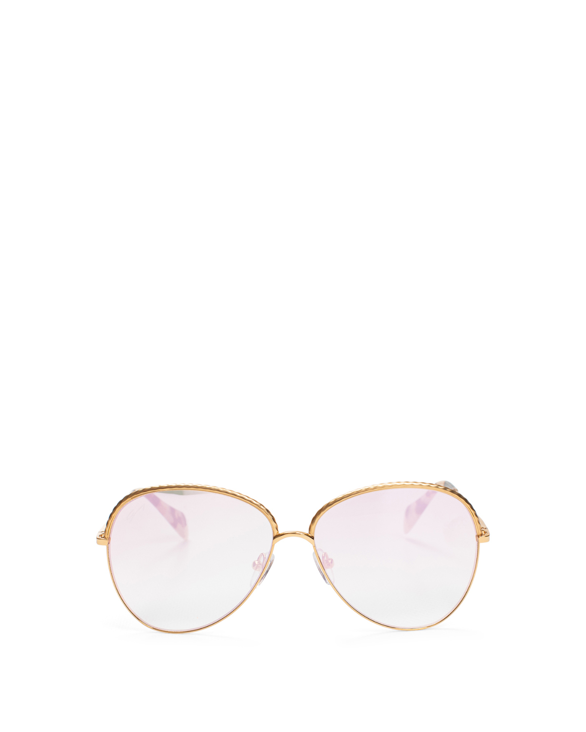 Braided gold round-frame sunglasses | Sunglasses, Ricercabili, Accessories | Genny