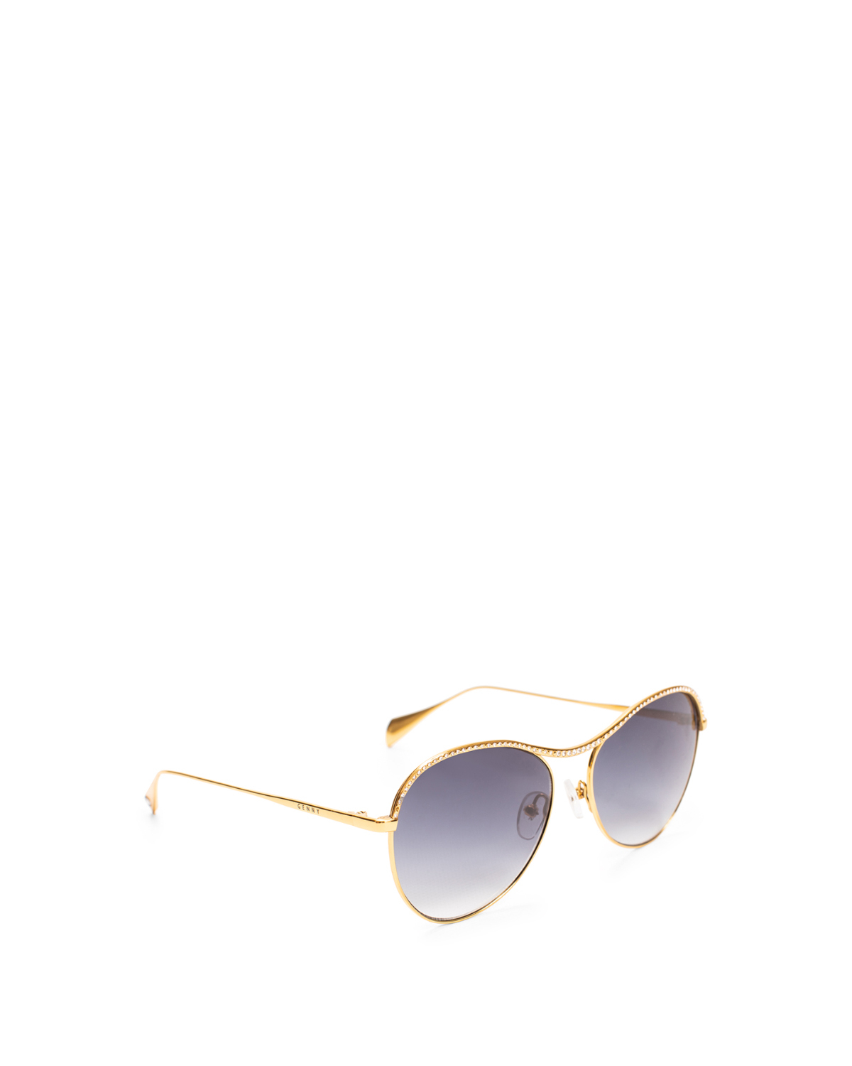 Glittering gold round-frame sunglasses | Sunglasses, Ricercabili, Accessories | Genny