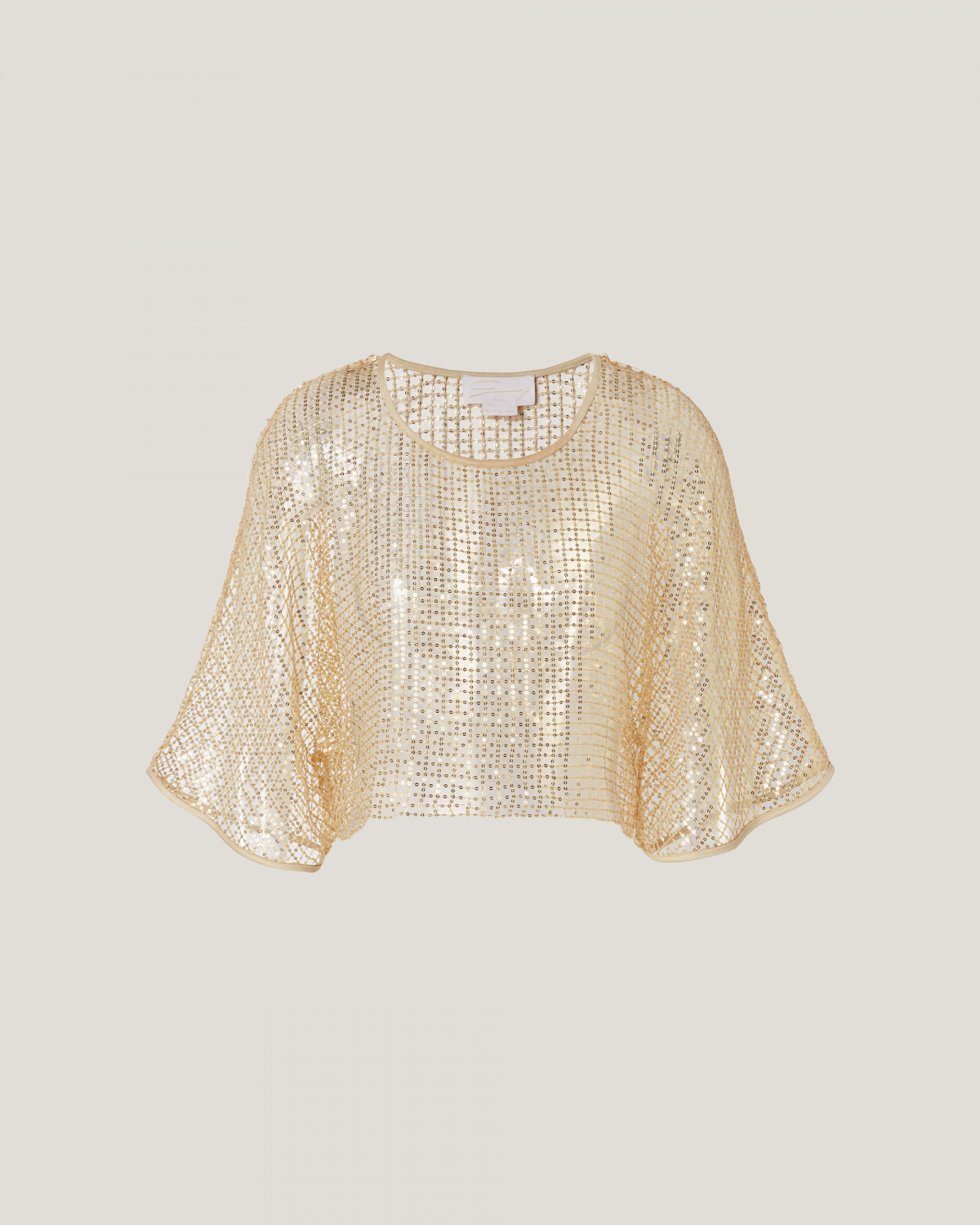 Sequined mesh top | Resort 2024 Collection, Tops & Blouses, Crop tops, SS24, EID , Ready to Wear, New Arrivals | Genny