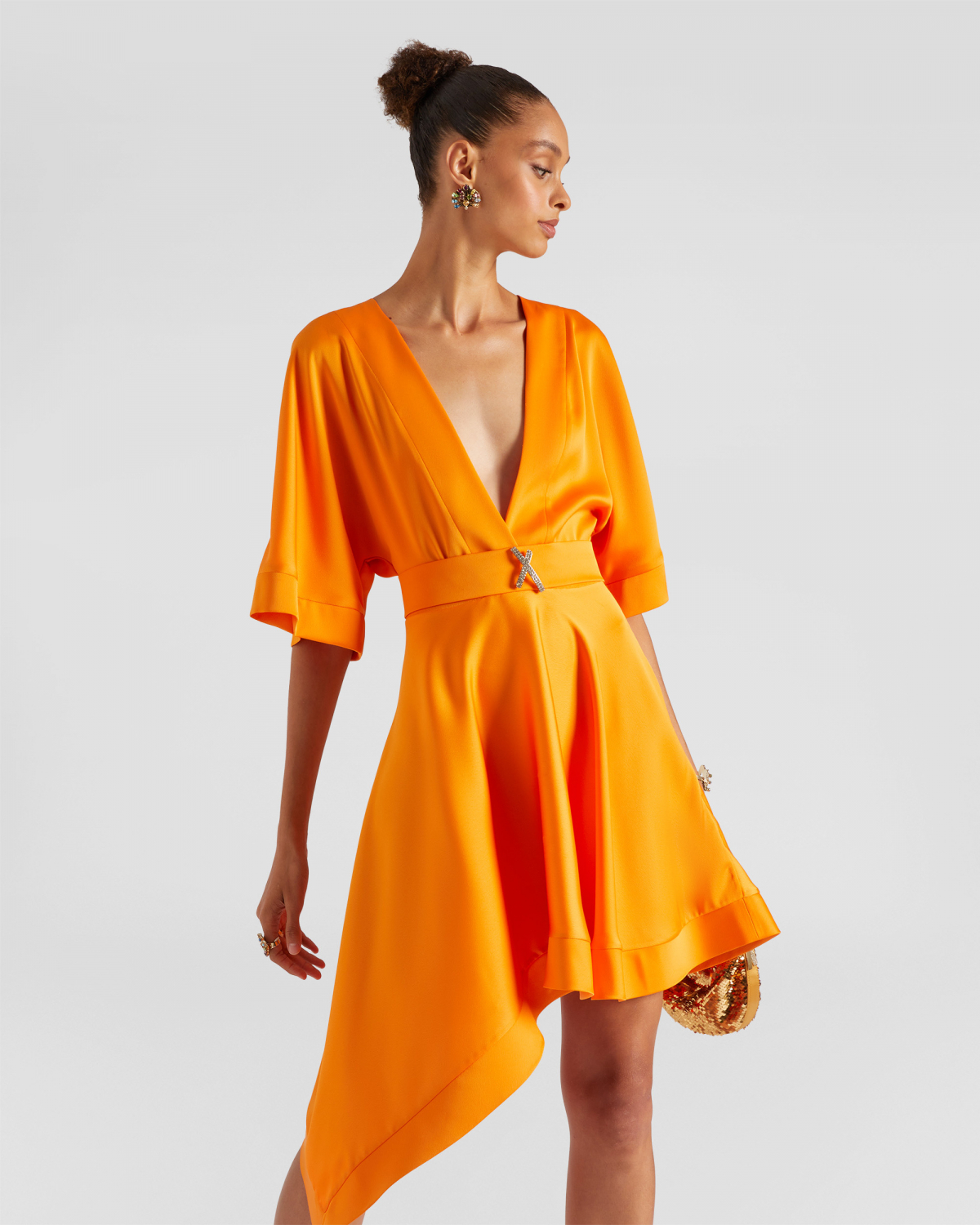 Dress with asymmetrical skirt | Resort 2024 Collection, Dresses & Jumpsuits, Daily dresses, Ceremony dresses, SS24, EID , Ready to Wear, New Arrivals | Genny