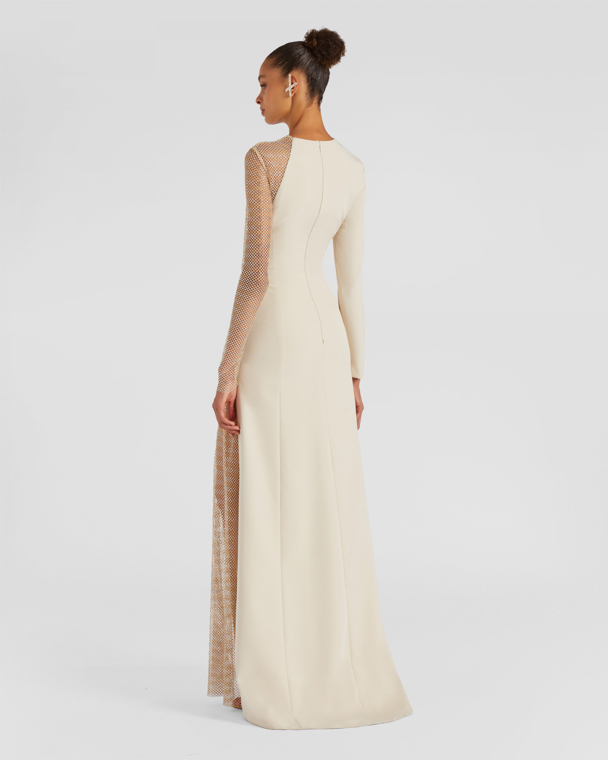 Long dress with mesh insert | Resort 2024 Collection, Dresses & Jumpsuits, Evening and Cocktail dresses, Ceremony dresses, SS24, EID , Ready to Wear, New Arrivals | Genny