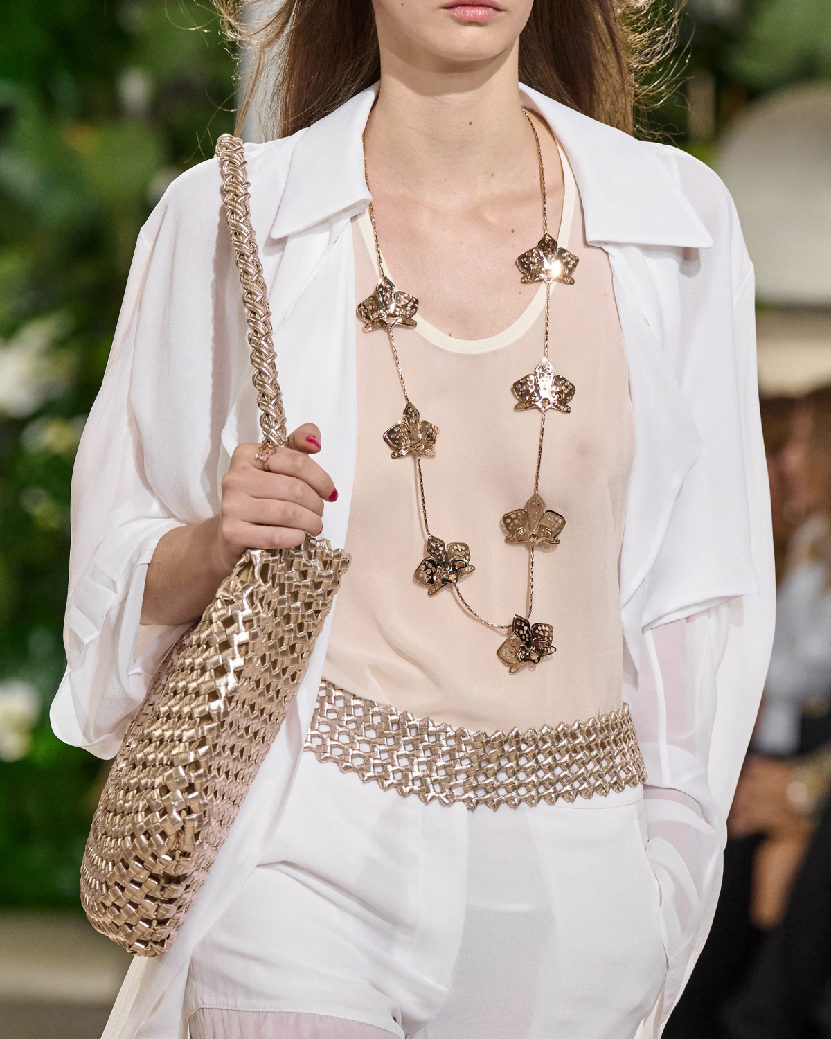 Perforated orchid necklace | Jewelry, Spring Summer 2024, SS24, EID , Accessories, New Arrivals | Genny