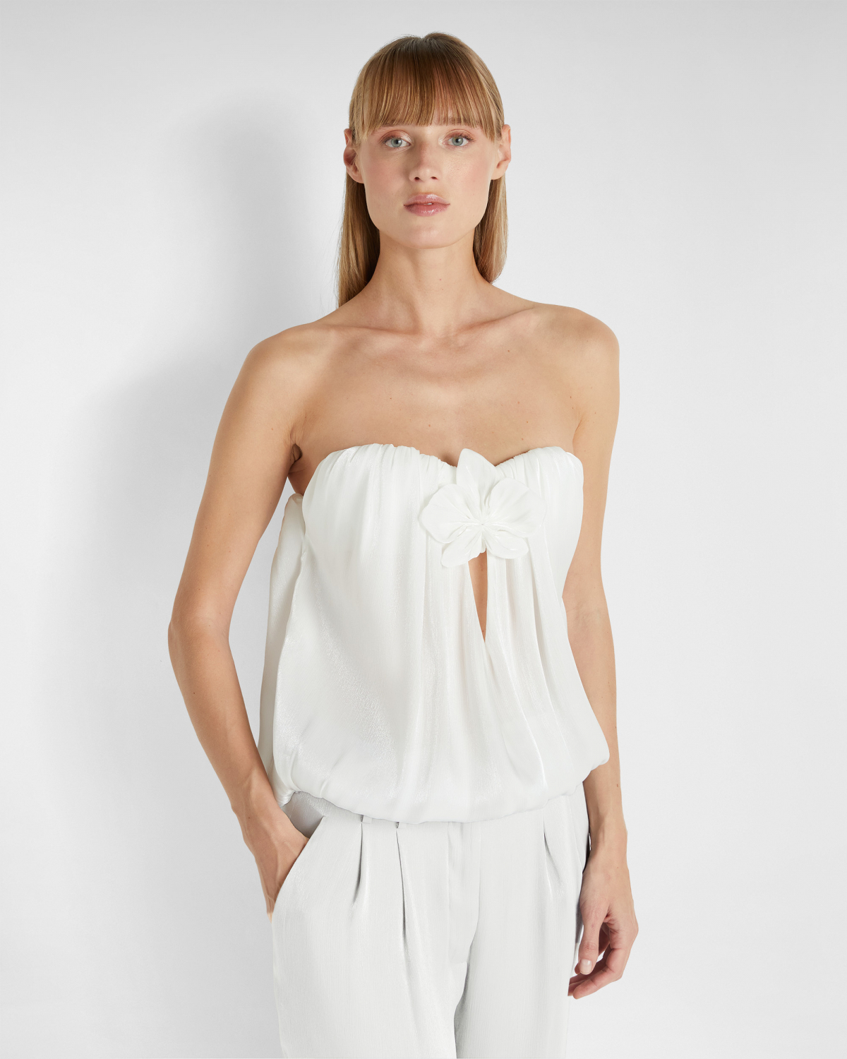 Top with orchid | Spring Summer 2024, Tops & Blouses, SS24, Ready to Wear, New Arrivals | Genny