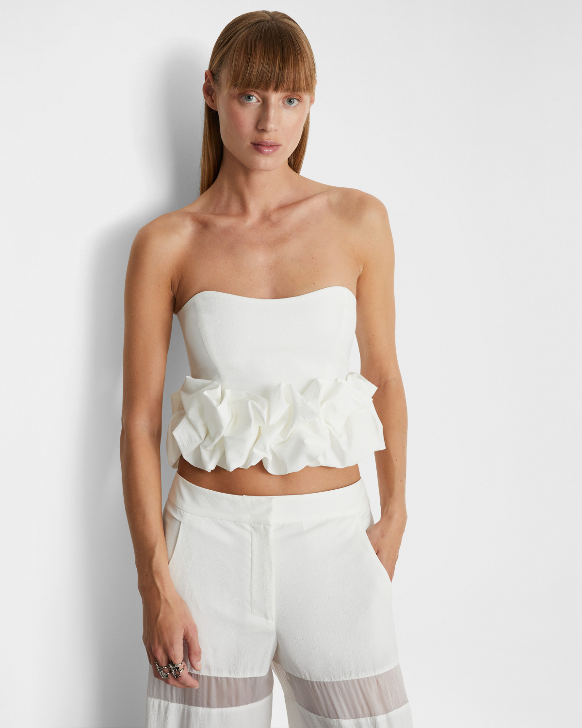 Ruched crop top | Tops & Blouses, Spring Summer 2024, SS24, Ready to Wear, New Arrivals | Genny