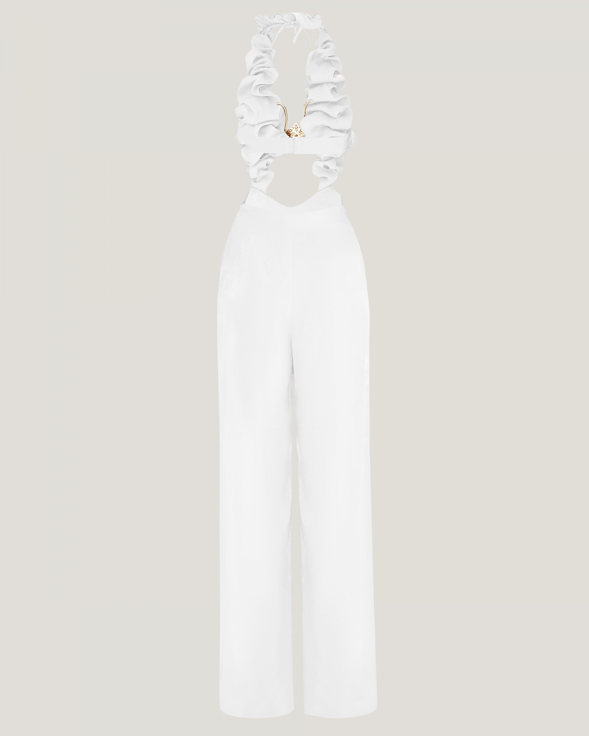 Ruched jumpsuit with orchid | Dresses & Jumpsuits, Jumpsuits, Spring Summer 2024, SS24, Ready to Wear, New Arrivals | Genny