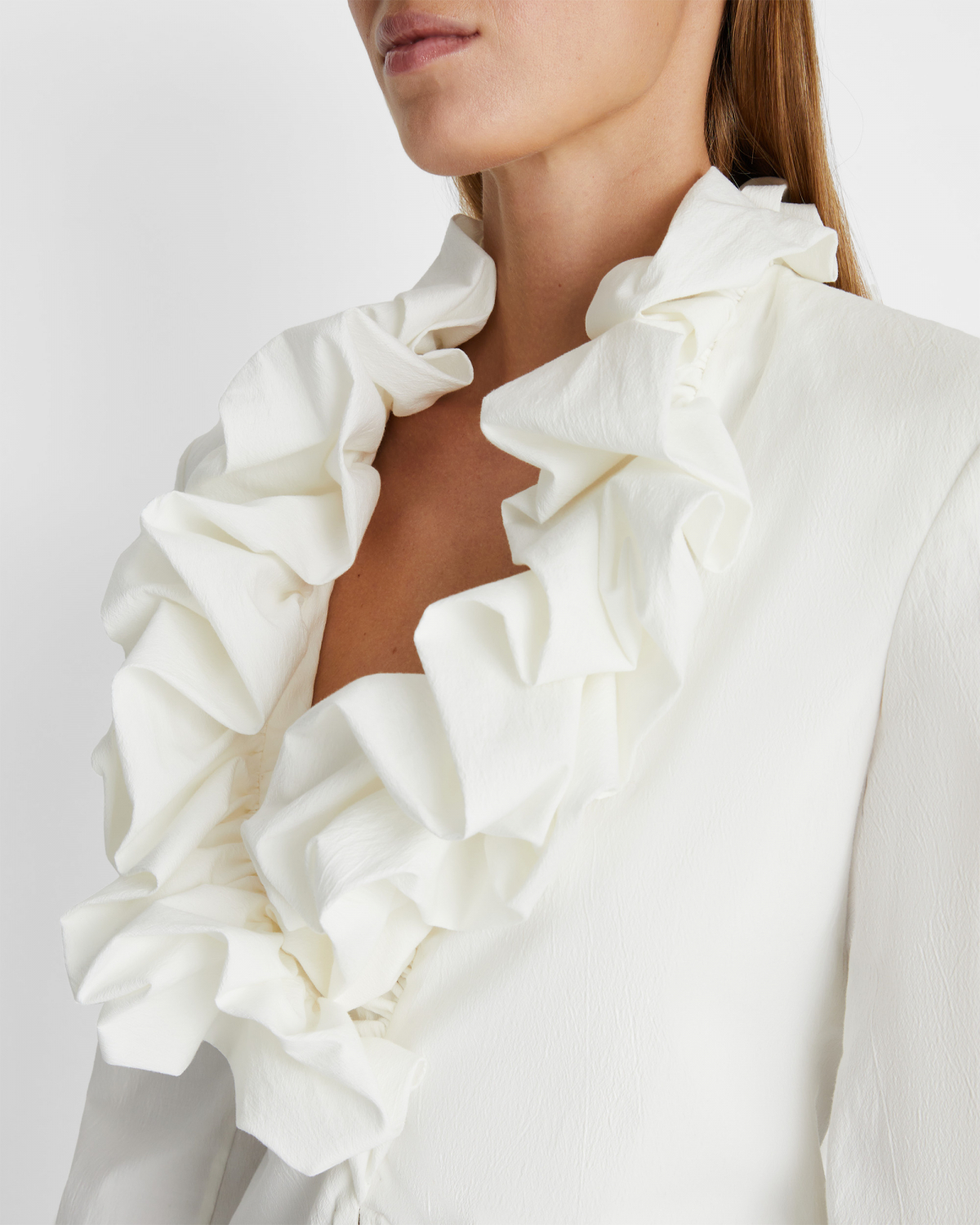 Ruffled collar jacket | Jackets, Spring Summer 2024, SS24, EID , Ready to Wear, New Arrivals | Genny