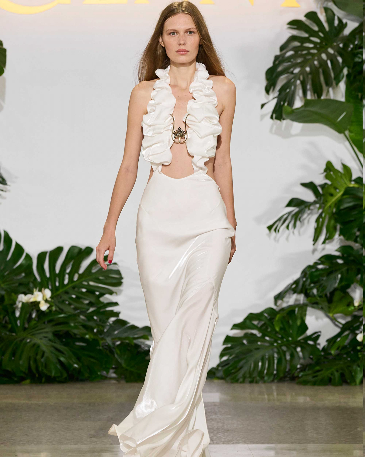 Ruched long dress with orchid | Dresses & Jumpsuits, Spring Summer 2024, Ceremony dresses, Evening and Cocktail dresses, SS24, EID , Ready to Wear, New Arrivals | Genny