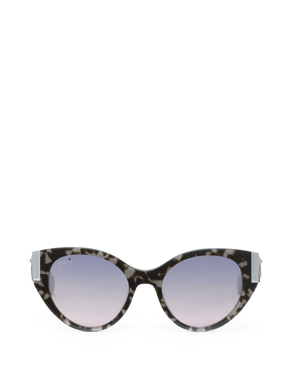 Cat-eye black and grey acetate sunglasses | Sunglasses, Ricercabili, Accessories | Genny