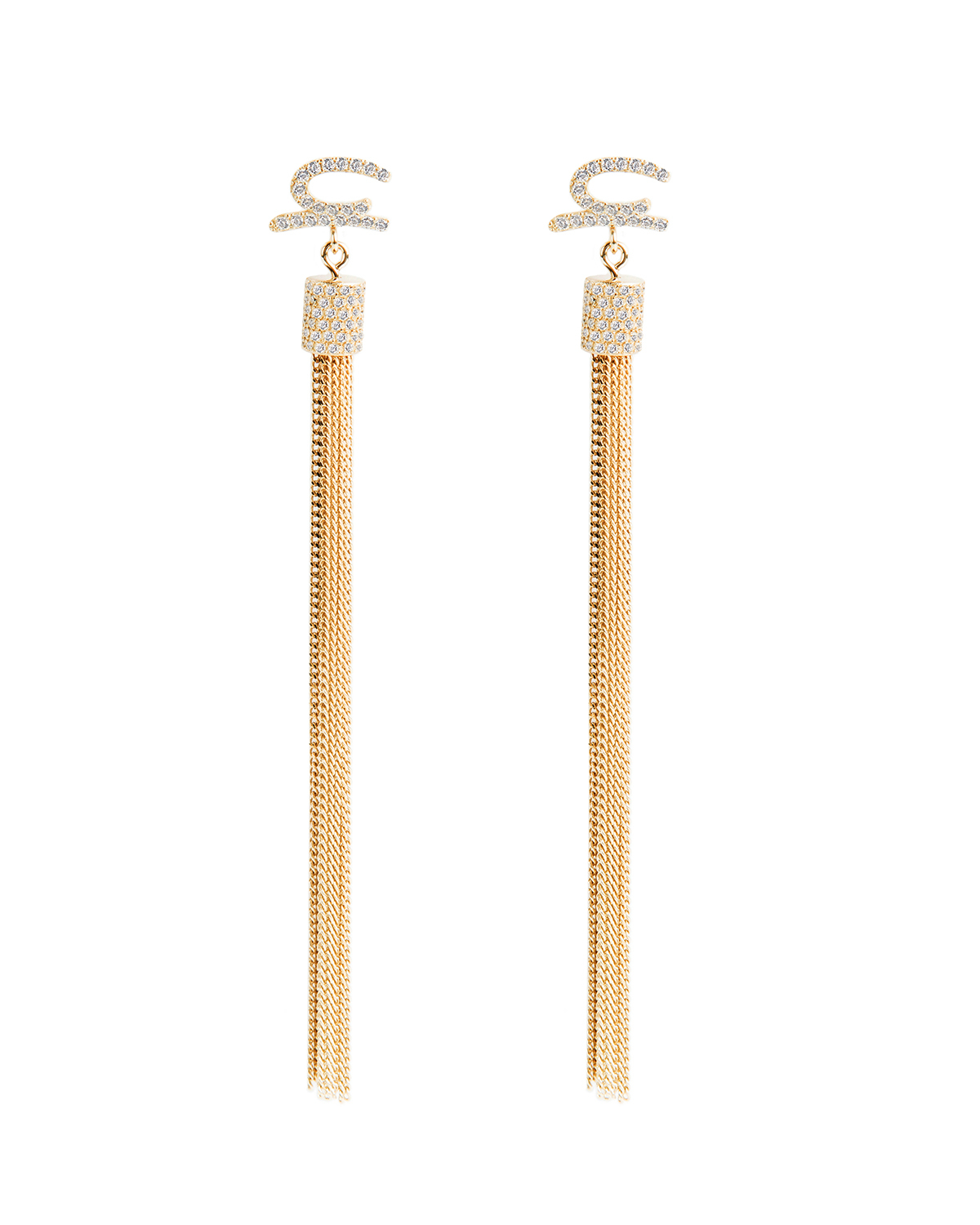 Crystal embellished gold-plated earrings | Jewelry, Cruise 2023 Collection, Valentine's Gifts, Mother's Day, Ricercabili, Accessories | Genny